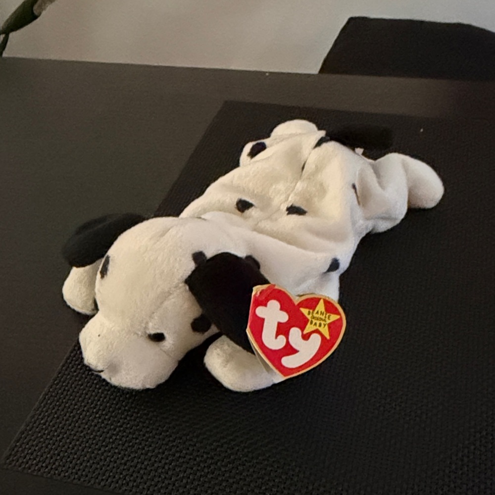 Ty Beanie Baby Dalmatian Plush - Black and White